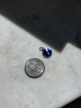 Load image into Gallery viewer, Blue Enamel Mini Earth Charm Sterling Silver
