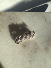 Load image into Gallery viewer, CZ Sterling Silver Chain Link Ring Size 7.5
