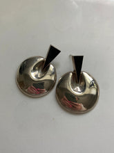 Load image into Gallery viewer, Mexico Black Onyx Sterling Silver Statement Earrings
