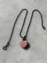 Load image into Gallery viewer, Vintage Pink Conch Sterling Silver Heart Bracelet 9”

