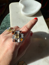 Load image into Gallery viewer, Amber &amp; Citrine Sterling Silver Ring Size 8
