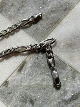 Load image into Gallery viewer, Italian Solid Sterling Silver Figaro Bracelet 8”
