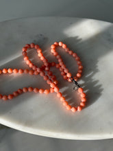 Load image into Gallery viewer, Angel Skin Coral Sterling Necklace 24”
