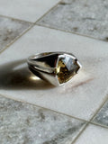 Yellow Citrine Sterling Silver Ring Size 6.25