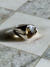 Load image into Gallery viewer, Yellow Citrine Sterling Silver Ring Size 6.25
