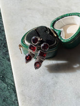 Load image into Gallery viewer, Vintage Garnet Sterling Silver Earrings
