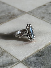 Load image into Gallery viewer, Vintage Hematite Sterling Silver Ring Size 6.25
