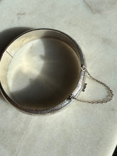Load image into Gallery viewer, Vintage Etched Sterling Silver Bangle Bracelet
