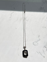 Load image into Gallery viewer, Antique Enamel Sterling Necklace 18”
