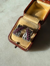 Load image into Gallery viewer, Ruby Sterling Silver Push Back Earrings
