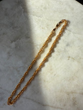 Load image into Gallery viewer, Rope Chain Gold Vermeil Necklace 16”
