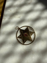 Load image into Gallery viewer, Vintage Carved 14k Gold Six-Pointed Star Pendant
