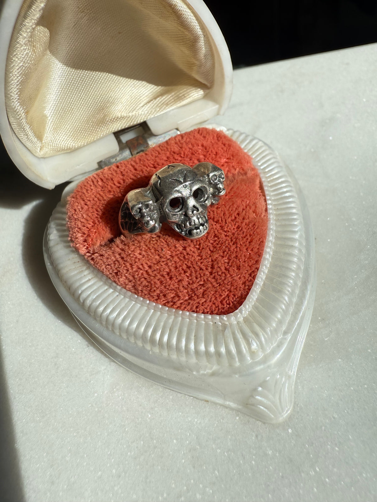 Skull Sterling Silver Ring Size 7.5