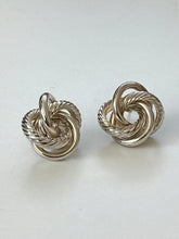 Load image into Gallery viewer, Vintage Sterling Knot Earrings
