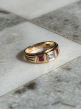 Load image into Gallery viewer, 1940s Diamond &amp; Synthetic Spinel Ring
