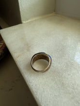 Load image into Gallery viewer, Lapis &amp; Mother of Pearl Inlay Sterling Silver Ring Size 6
