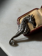 Load image into Gallery viewer, Vintage Seahorse Beau Sterling Silver Brooch
