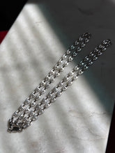 Load image into Gallery viewer, Vintage Puffy Mariner Sterling Silver Chain 24”
