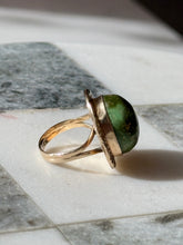 Load image into Gallery viewer, Vintage Southwestern 14k Gold Turquoise Ring Size 5.25

