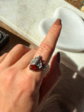 Load image into Gallery viewer, Wizard Sterling Carnelian Ring Size 7.25
