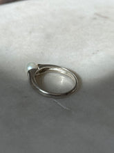 Load image into Gallery viewer, Vintage Pearl Sterling Silver Ring Size 7.75
