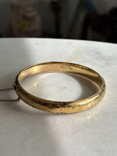Load image into Gallery viewer, Vintage Gold Vermeil Hinged Bangle Bracelet
