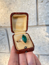 Load image into Gallery viewer, Emerald Green Gold Vermeil Statement Ring
