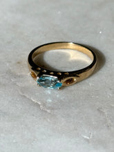 Load image into Gallery viewer, Blue Topaz Gold Vermeil Ring Size 9
