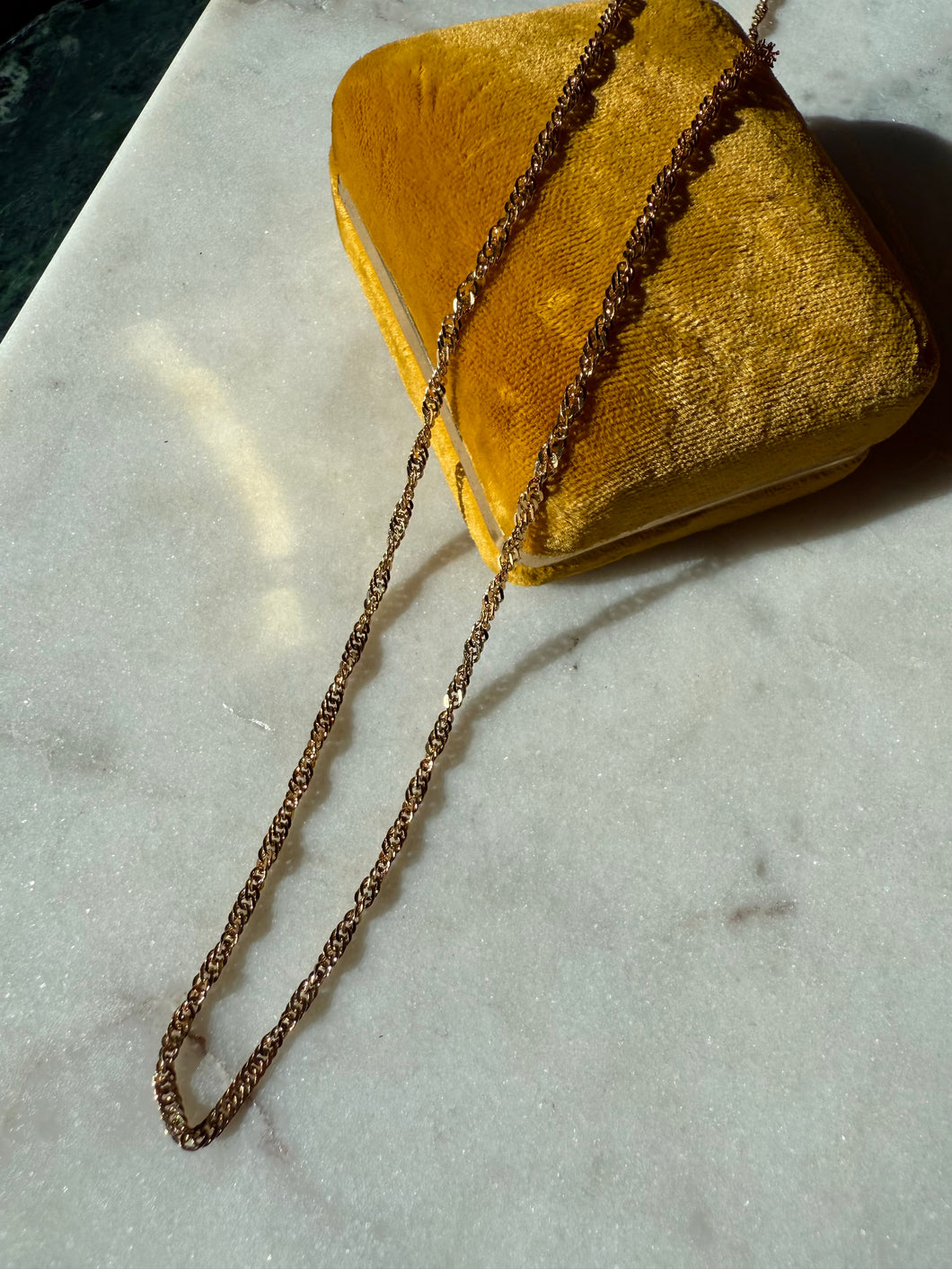 Twisted Rope Gold Vermeil Chain 24”