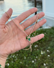 Load image into Gallery viewer, Italian Vintage 14k Yellow Gold 2.0ctw Natural Diamond &amp; Emerald Necklace
