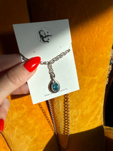 Load image into Gallery viewer, Vintage Blue Topaz Sterling Silver Necklace 18.5”
