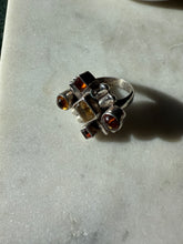 Load image into Gallery viewer, Amber &amp; Citrine Sterling Silver Ring Size 8
