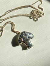 Load image into Gallery viewer, Mushroom Sapphire Sterling Silver Necklace
