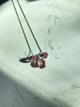 Load image into Gallery viewer, Pink Bow Sterling Silver Necklace
