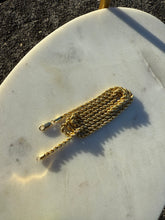 Load image into Gallery viewer, Vintage Rope Chain Gold Vermeil Necklace 24”
