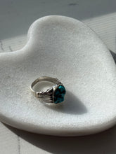 Load image into Gallery viewer, Vintage Turquoise Sterling Silver Ring Size 9
