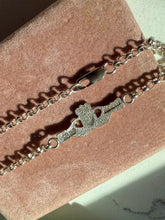 Load image into Gallery viewer, Irish Hearts of Claddagh Sterling Silver Rolo Ankle Bracelet 10”
