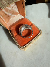 Load image into Gallery viewer, Vintage Sterling Silver Diamond Cut Dome Ring Size 6.75
