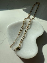 Load image into Gallery viewer, Gold Vermeil Paperclip Link Chain 16”-18”
