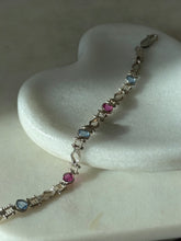 Load image into Gallery viewer, Multicolor Sterling Silver Bracelet 7”

