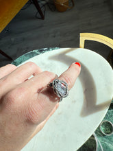 Load image into Gallery viewer, Brutalist Quartz Sterling Silver Ring Size 8.75
