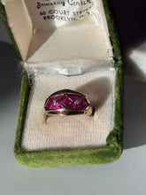 Load image into Gallery viewer, Vintage Solid 14k Gold Ruby &amp; Diamond Ring Size 6.75
