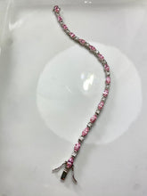 Load image into Gallery viewer, Pink CZ Sterling Silver Tennis Bracelet
