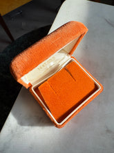 Load image into Gallery viewer, Vintage Orange Velvet Earring Box
