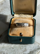 Load image into Gallery viewer, Vintage ‘Face’ Spellout Sterling Silver Ring Size 4
