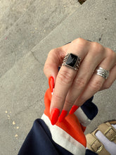 Load image into Gallery viewer, Black Onyx Sterling Silver Ring Size 7.5
