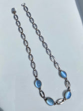 Load image into Gallery viewer, Blue Gemstone Vintage Sterling Silver Necklace
