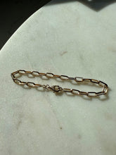 Load image into Gallery viewer, Gold Vermeil Paperclip Link Bracelet 7”
