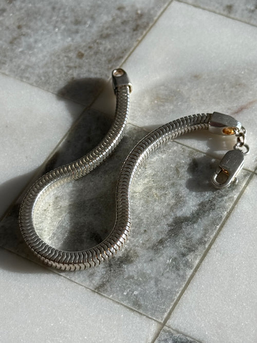 Chunky Snake Link Sterling Silver Bracelet