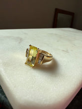 Load image into Gallery viewer, Chunky Gold Vermeil Gemstone Ring Size 8
